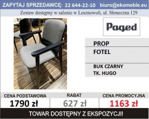 Paged - Prop fotel, buk czarny, tk. Hugo 